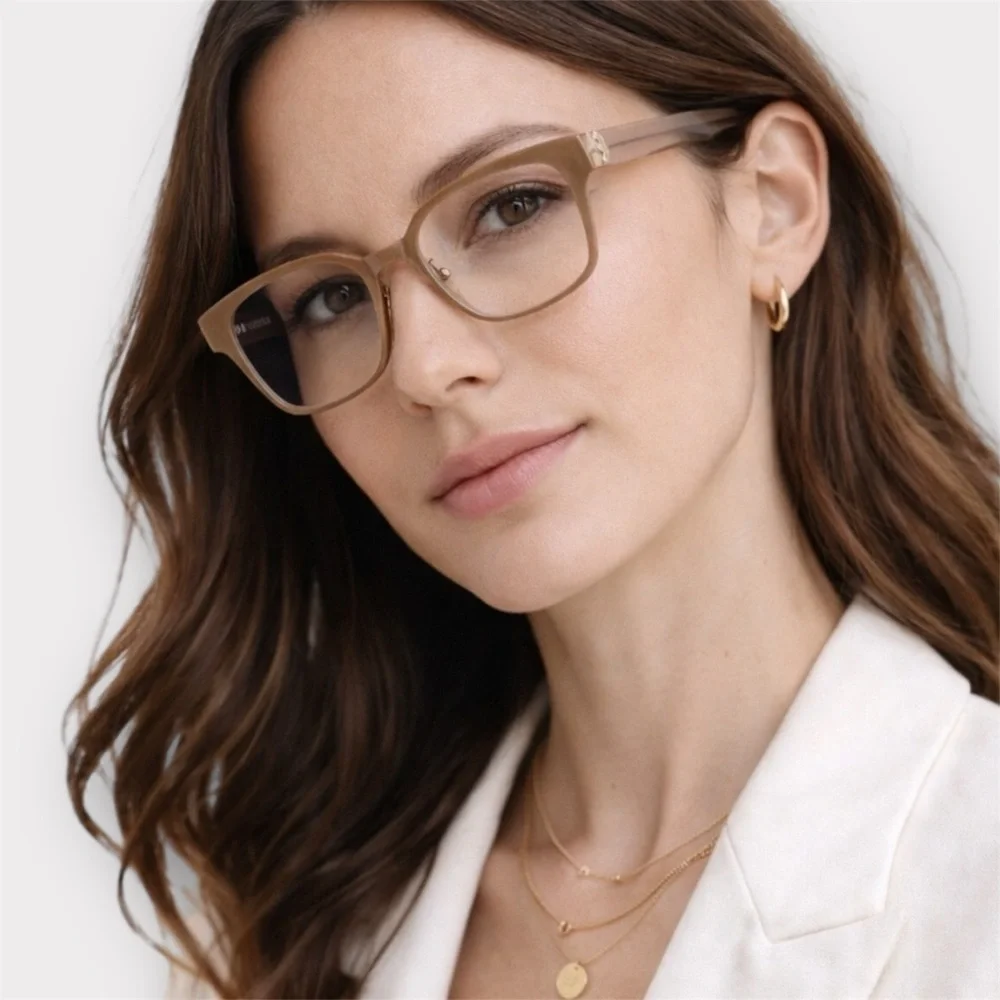 CELINE CL41456 Titanium Gold Square Eyeglasses Made in Italy w/ Case